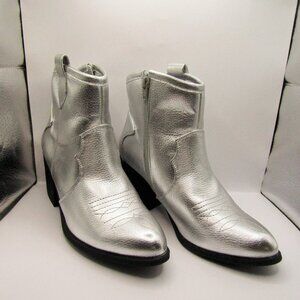 Dirty Laundry Silver Western Ankle Boot
